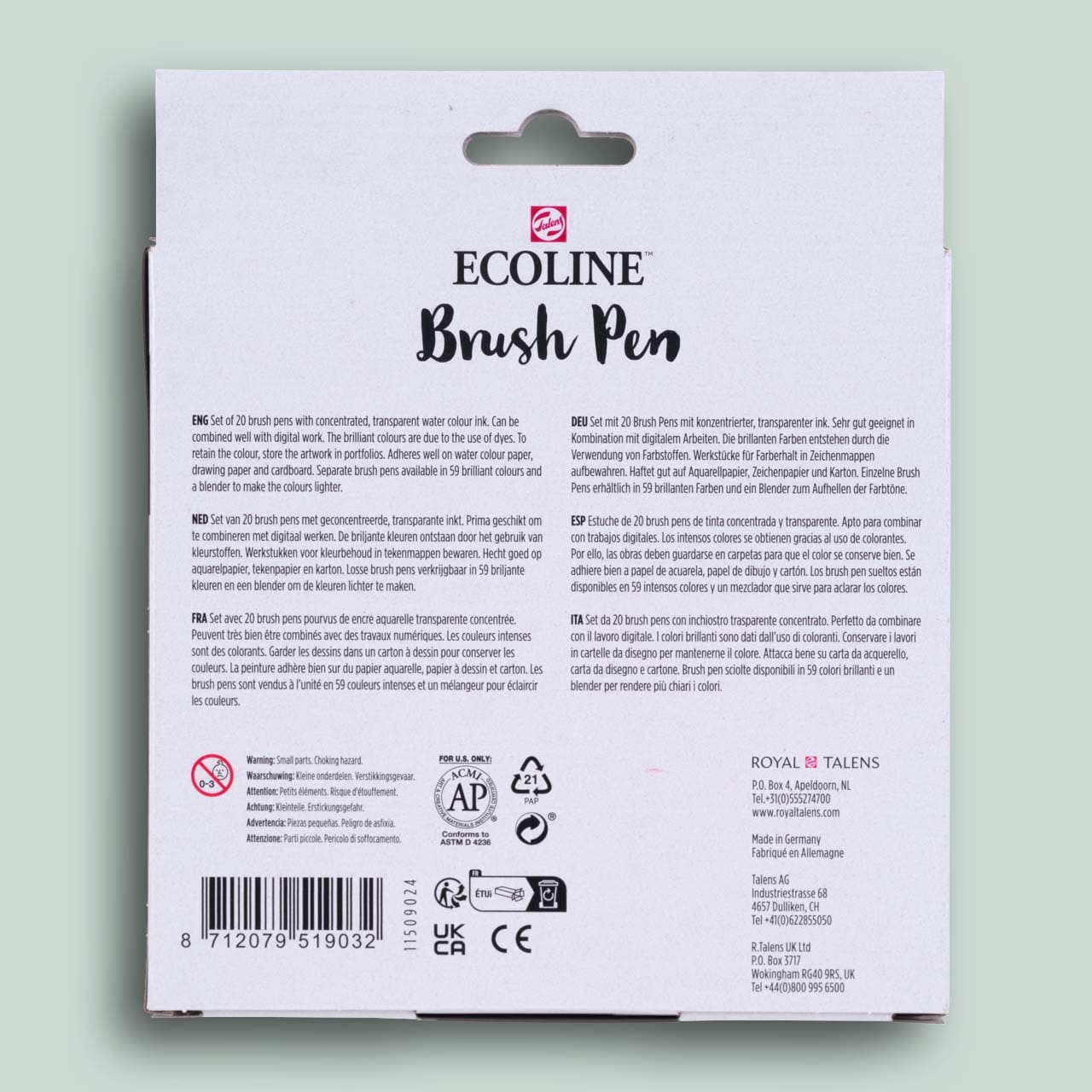 Ecoline Brush Pen Set Landschap – 20 kleuren - Afbeelding 2