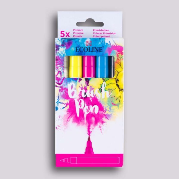 Ecoline Brush Pen Set Primary – 5 colours