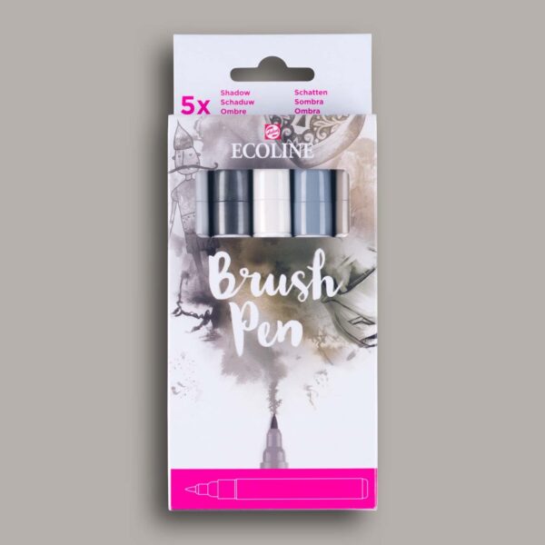 Ecoline Brush Pen Set Shadow - 5 colours
