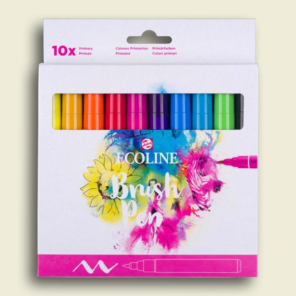 Ecoline Brush Pen Set Primair – 10 kleuren