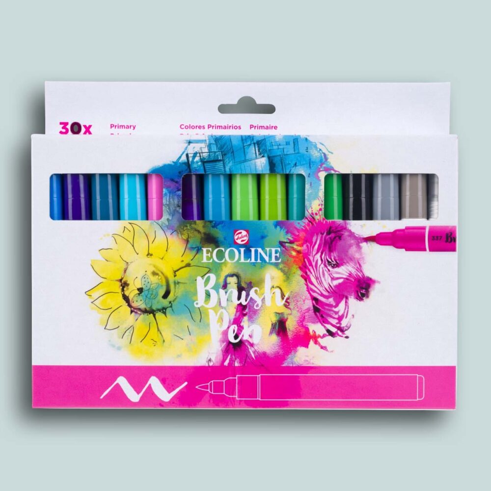 Ecoline Brush Pen Set Primary – 30 colours