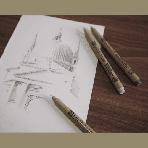 Sakura Pigma Micron 05 set - 3 fineliners black and gray - Image 4