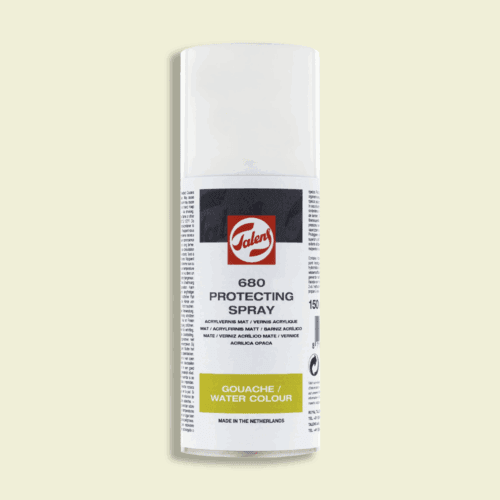 Talens Varnish Protecting Spray 680 for Gouache and Watercolour Spray Can 150ml - Matt