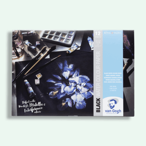 Van Gogh Aquarelpapier zwart 360 grams 12 vellen - A4