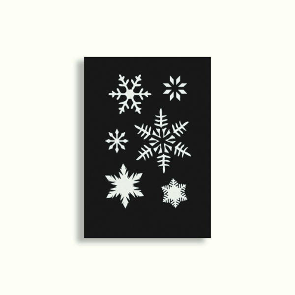 Zelfklevend sjabloon Sneeuwvlok 7x10cm Ki-Sign
