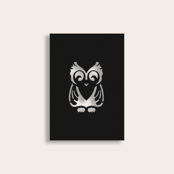 Zelfklevend sjabloon uil 7x10cm Ki-Sign