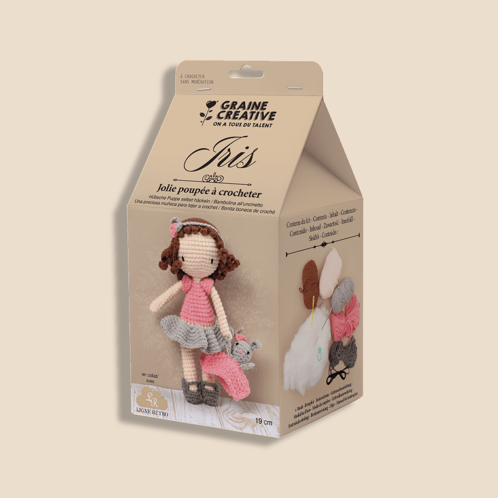 Amigurumi haakpakket pop Iris (19cm) - Graine Creative