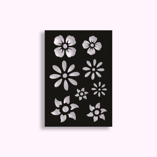 Zelfklevend sjabloon Bloemen 7x10cm Ki-Sign
