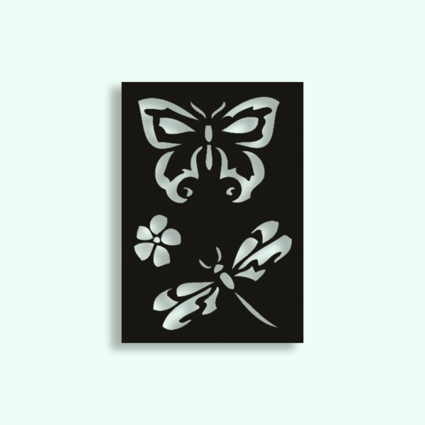 Zelfklevend sjabloon Vlinder en Libel 7x10cm Ki-Sign