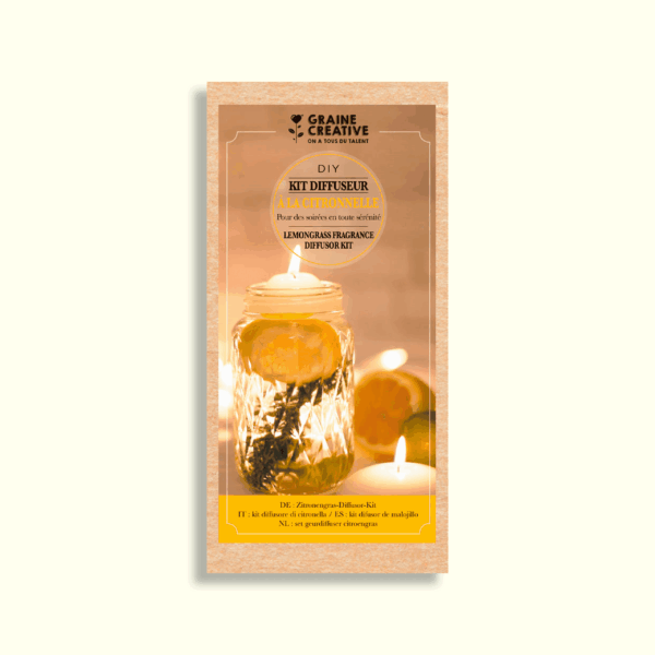 DIY Kit Citroengras Diffuser met drijfkaars - Graine Creative