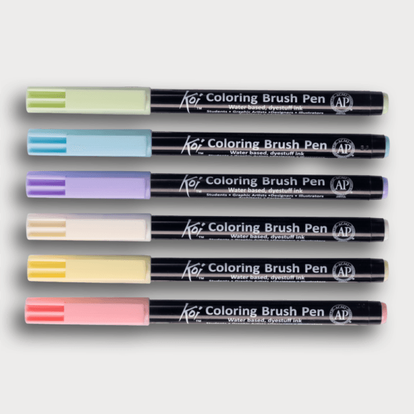 Alternative view of Sakura Koi Coloring Brush Pen Set – Pastel (6 kleuren)