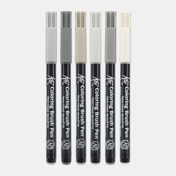 Alternative view of Sakura Koi Coloring Brush Pen Set – Urban (6 kleuren)