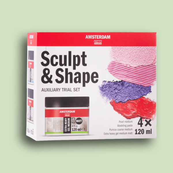 Amsterdam Sculpt & Shape Medium Set met 4 structuurmediums van 120 ml