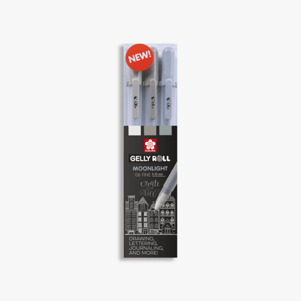 Alternative view of Sakura Gelly Roll Moonlight Gel Pens 06 Urban set of 3 colours - Fine 0.35 mm