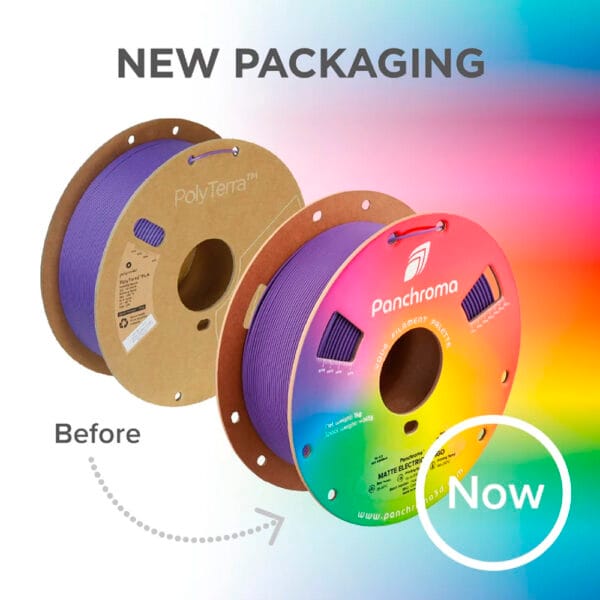 Nieuwe verpakking van Panchroma Matte PLA filament
