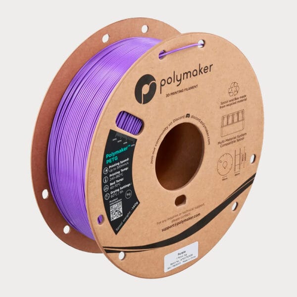 Polymaker PETG Filament Purple 1.75 mm 1 kg spoel