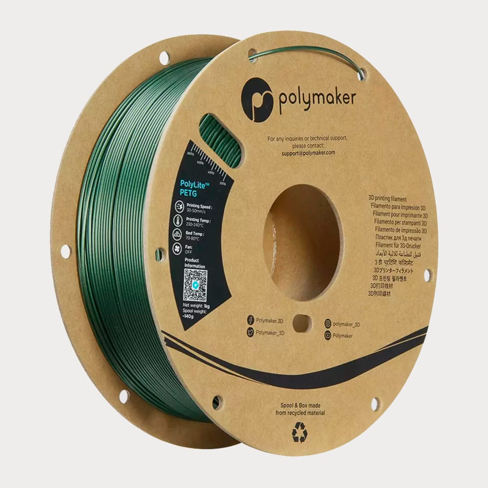 Polymaker PolyLite™ PETG Filament – Dark Green – 1.75mm – 1kg